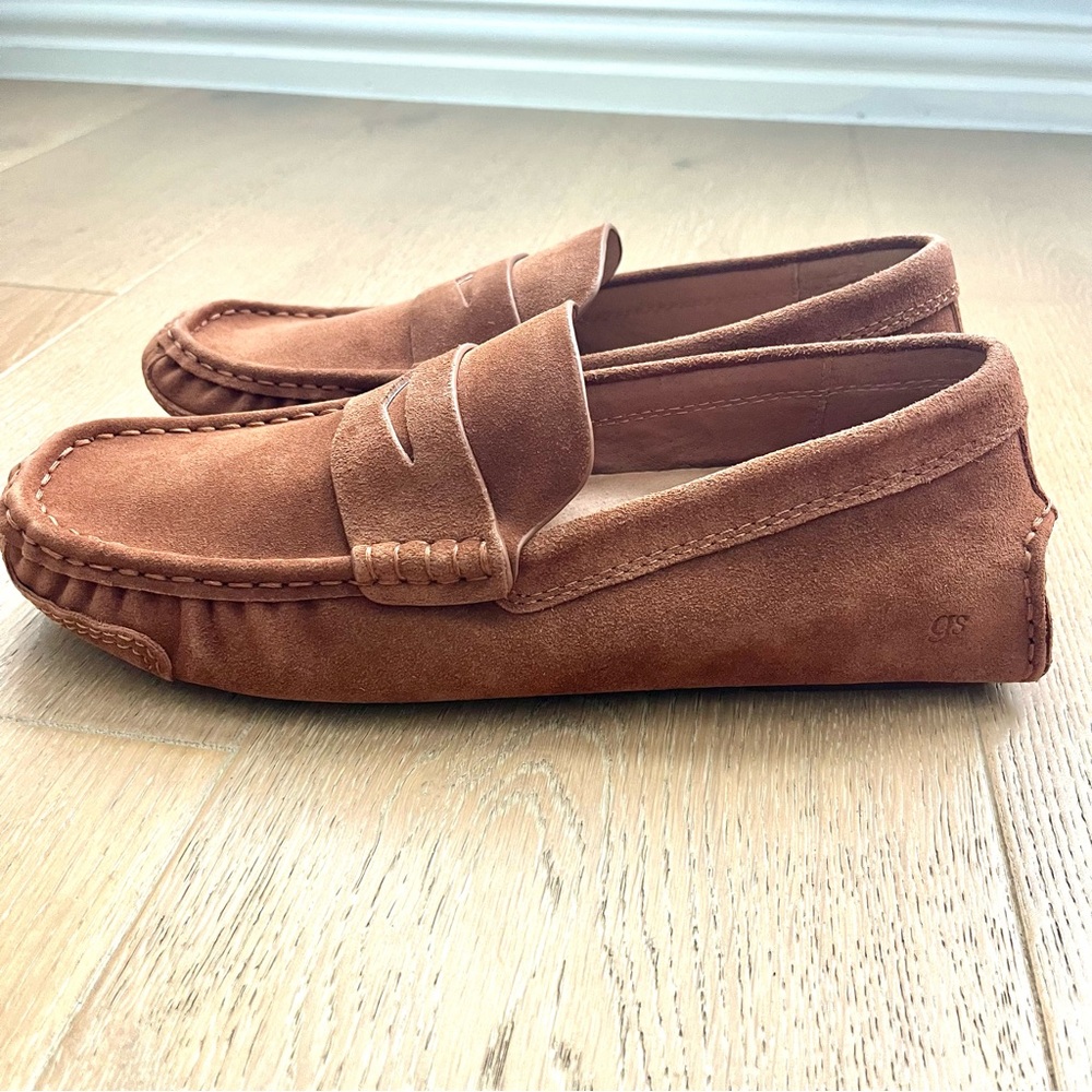 New Men's Suede Loafers Mateo Driver in Tan